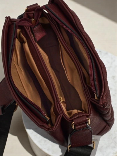 Kleine gesteppte Handtasche aus weichem Öko-Leder Cinder Loom