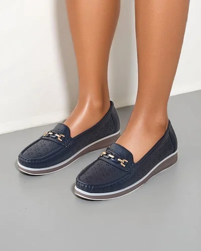 Royalfashion Damen perforierte Mokassins Cerro