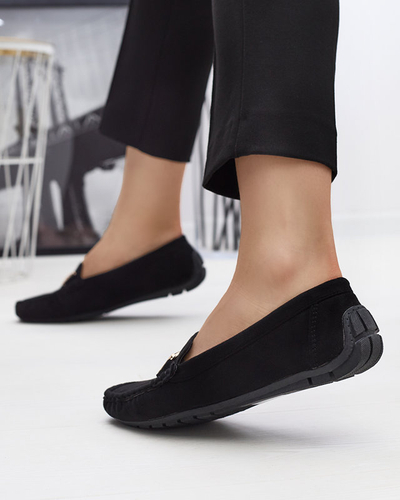 Schwarze Vitlova Eco-Wildleder-Loafer für Damen - Footwear