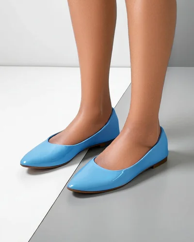 Royalfashion Damen Ballerinas aus patentiertem Kunstleder Aramiese