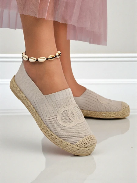 Aurelia Espadrilles Royalfashion Beige – Flache Damen Slipper