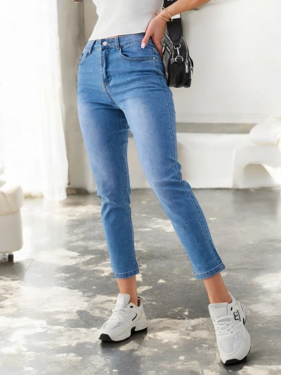 Royalfashion Damen Baumwoll-Mom-Jeans
