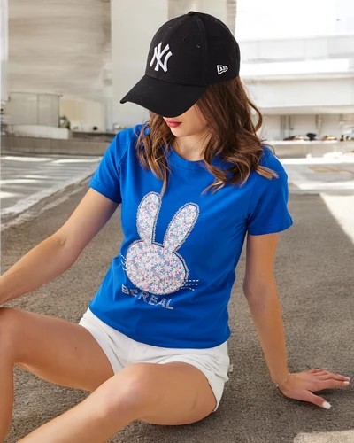 Royalfashion жіноча бавовняна футболка Bunny Say Be Real