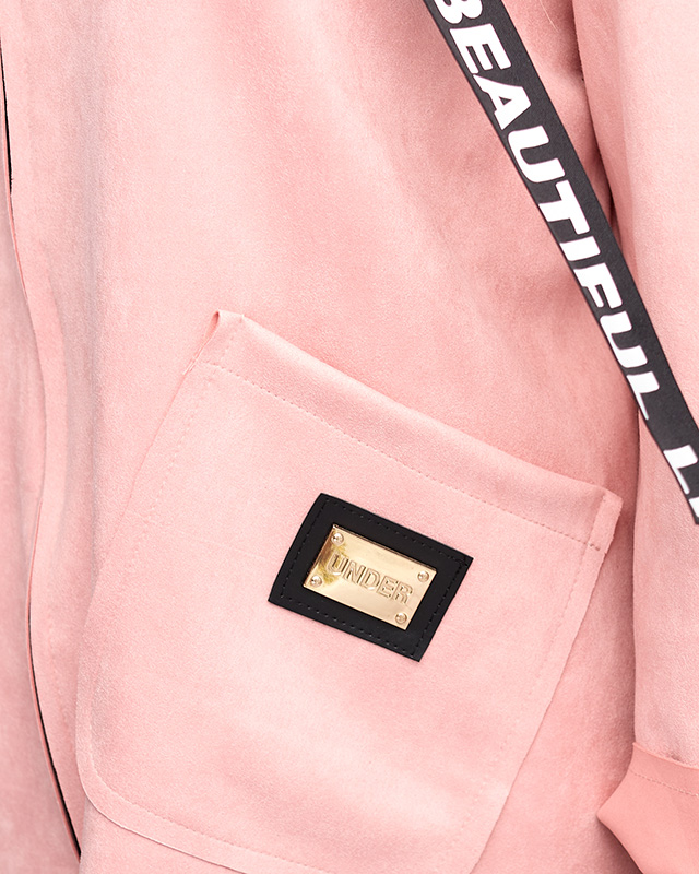 Damenjacke aus Öko-Wildleder in Rosa - Kleidung