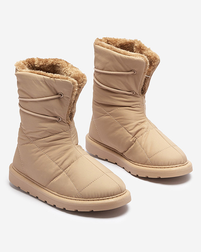 Hellbraune Damenschuhe a'la Schneestiefel Amirfu- Footwear
