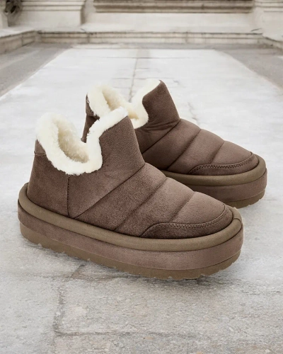 Royalfashion Damen Zoeno kurze Stiefel a'la Schneestiefel