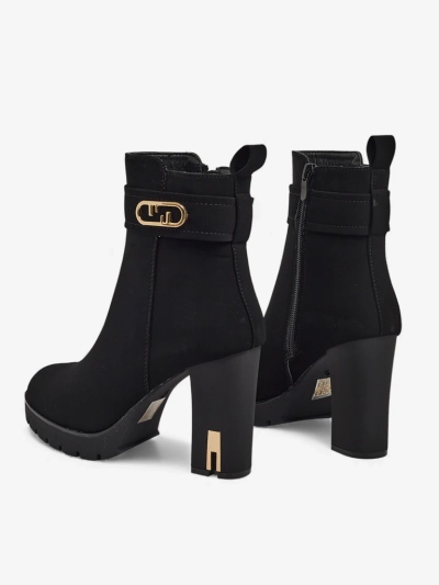 Damen Stiefeletten Öko-Wildleder mit Blockabsatz Tovia