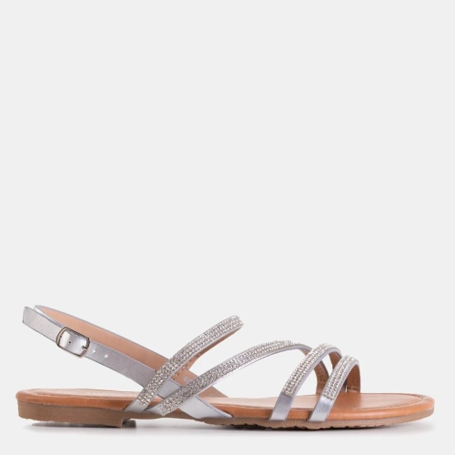 OUTLET Срібні жіночі босоніжки з фіанітом Mitali - Взуття