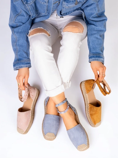 Hellbraune Damen-Espadrilles mit Lonesi-Jets - Schuhe