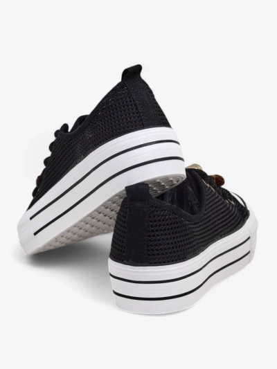 Royalfashion Damen durchbrochene Sneakers mit Dekorationen Osdo