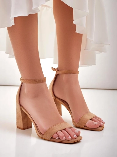 Royalfashion Damen Eco-Suede Sandalen Qwadrat