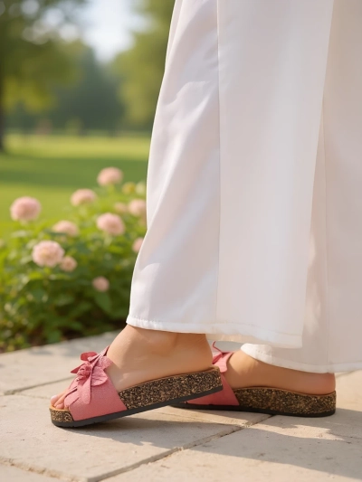 Royalfashion Damen Sandalen mit Blumen Foules