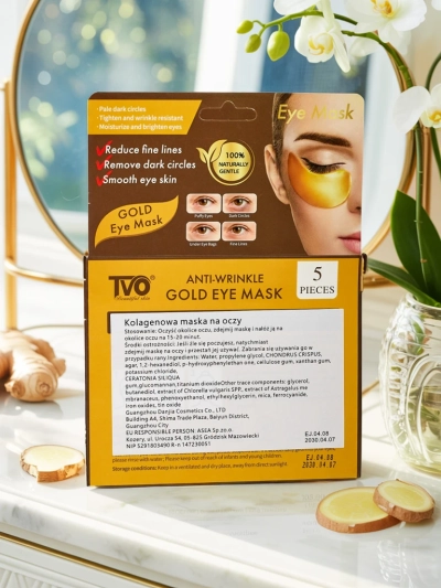 Goldene Gel-Augenpads mit Kollagen - Straffend und feuchtigkeitsspendend