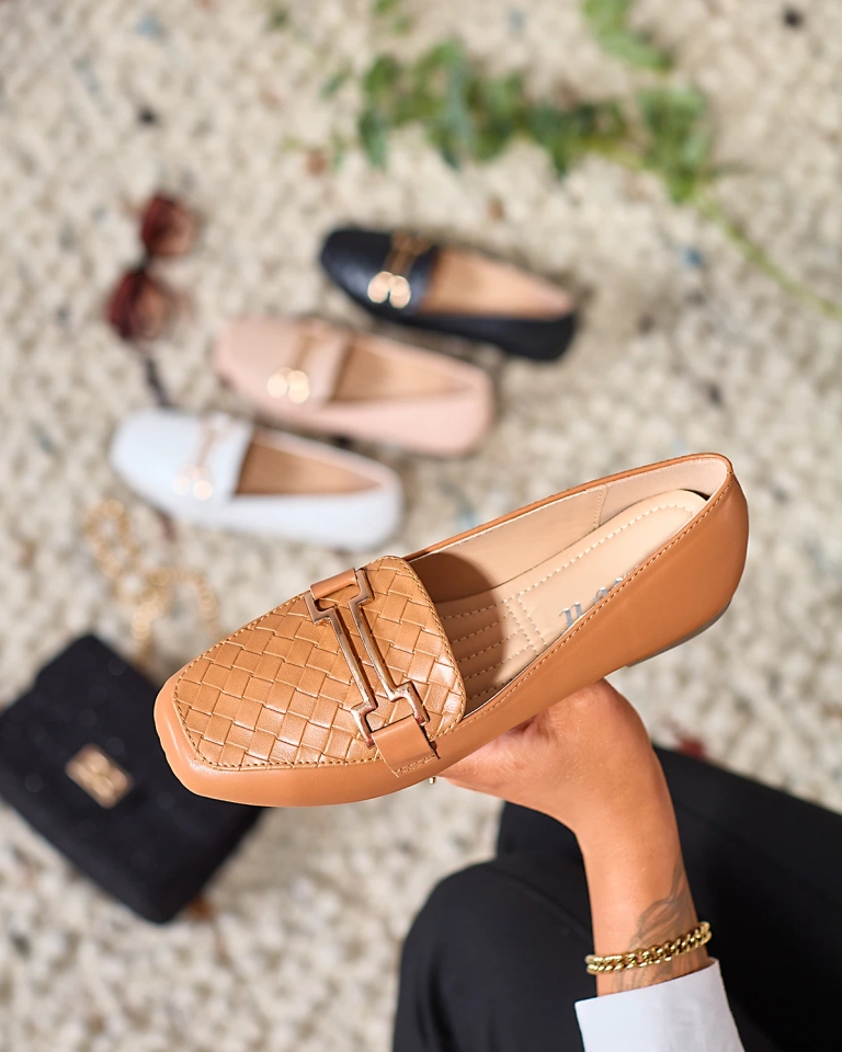 Royalfashion Camel Damen Mokassins Bulerol