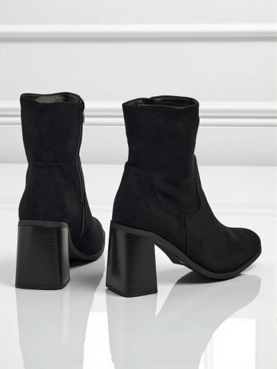 Damen Stiefeletten aus Wildlederimitat mit Blockabsatz Rune Fast