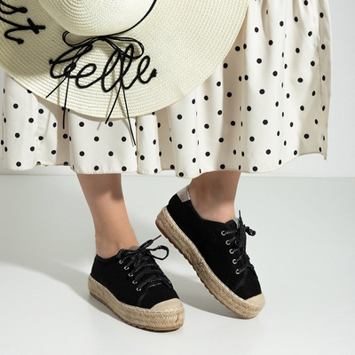 Чорні жіночі кеди на платформі Woilla