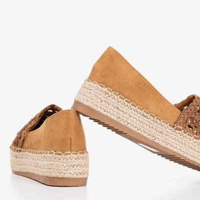OUTLET Braune Espadrilles auf der Lepusa-Plattform - Schuhe