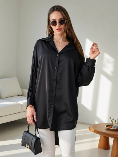 Royalfashion Langes Oversized-Shirt für Damen