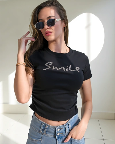 Royalfashion Damen Baumwollbluse mit der Aufschrift