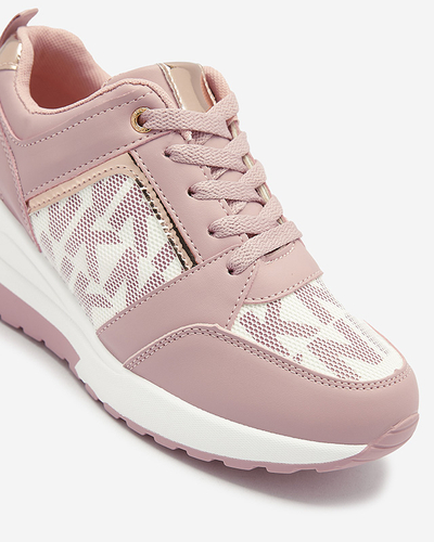 Pinke Damen-Sneakers mit verstecktem Anker Qasvy- Footwear