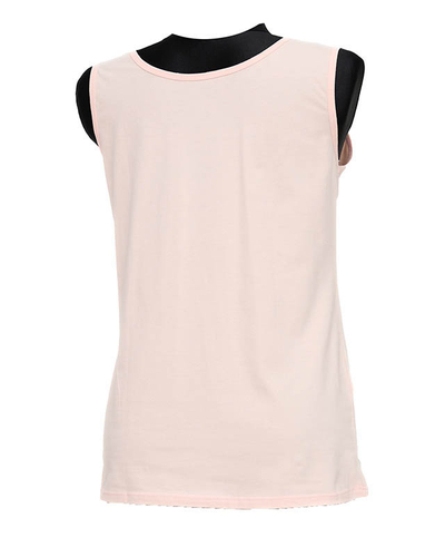 Hellrosa Damen-T-Shirt mit Trägern PLUS SIZE - Kleidung