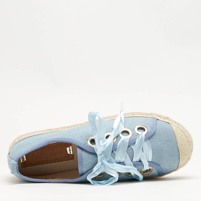 Naoko blaue Damen Turnschuhe a'la espadrilles - Schuhe