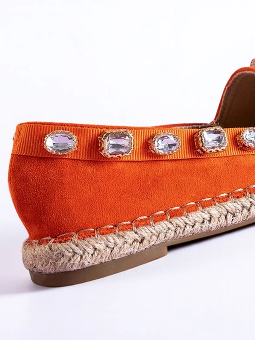 Помаранчеві жіночі еспадрильї з прикрасами Wamba