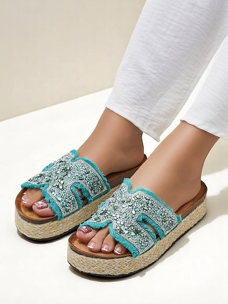 Royalfashion Damensandalen mit Candy Candy Dekorationen