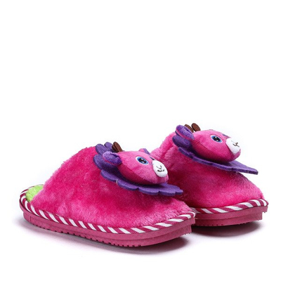 Rosa Hausschuhe mit Emi-Dekoration - Schuhe 1