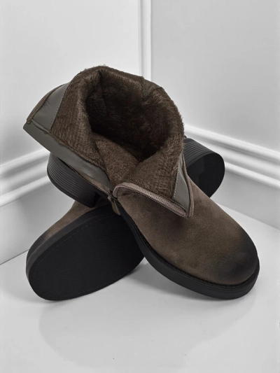 Damenstiefeletten aus Öko-Wildleder mit Schnallen Valtos