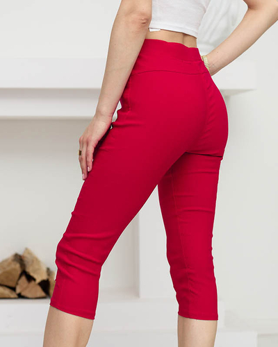 Rote Treggings in 3/4-Länge für Damen - Kleidung