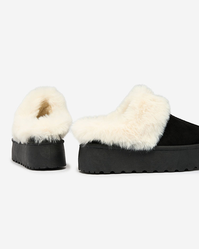 Royalfashion Hellbraune Damenschuhe a'la Schneestiefel mit Ornament Parisela