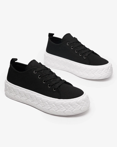 Чорні спортивні кросівки на платформі Saddol- Footwear