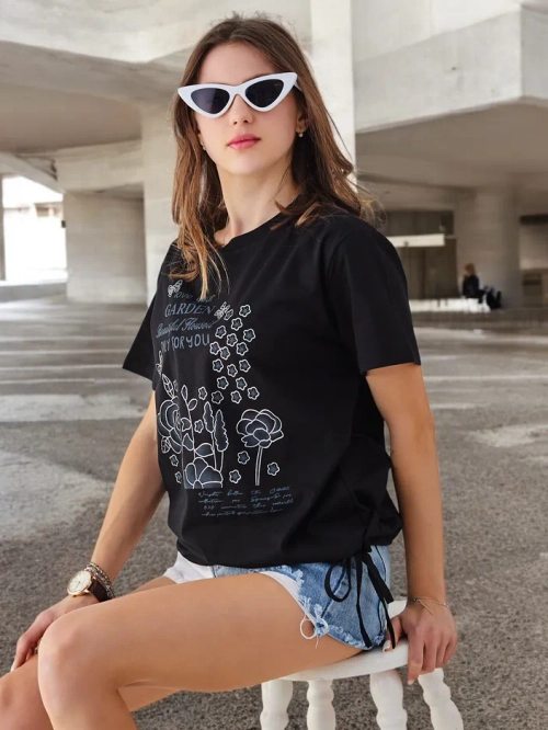 Royalfashion Жіноча бавовняна блузка з написом