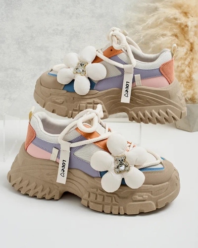 Royalfashion Damen Plateau Turnschuhe Bereya