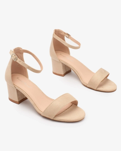 Royalfashion Beige Damen Sandalen mit niedrigem Absatz Mesteri