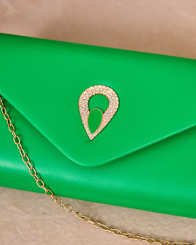 Royalfashion Grüne Damen-Clutch-Tasche