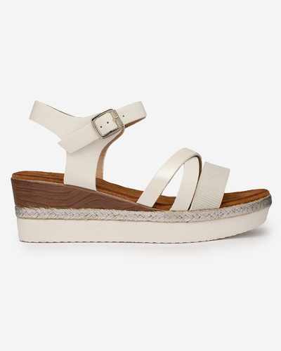 OUTLET Royalfashion Classic White Lady BlackWhite Sandals