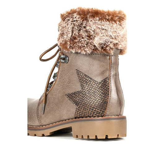 Коричневі черевики з хутром Zirca - Взуття