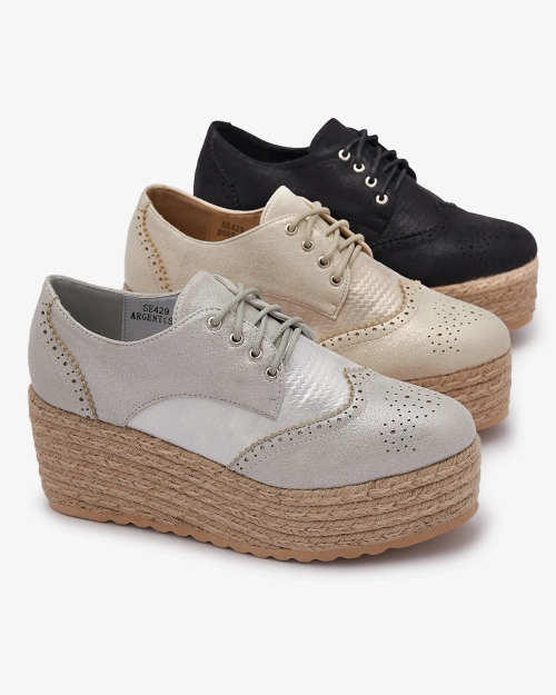 Чорні жіночі напівчеревики на платформі Jacais- Footwear