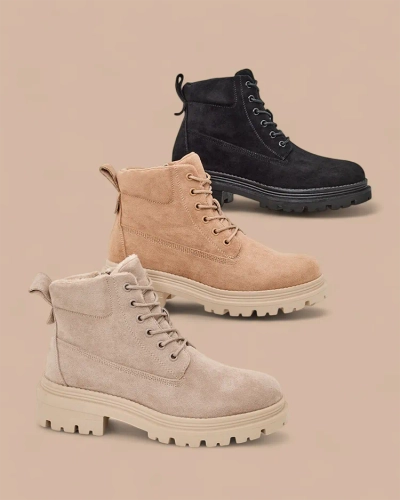 Royalfashion Damen Trapper Stiefel Savbery