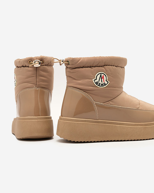 Royalfashion Жіночі черевики-сліпони для снігу коричневого кольору Ademra