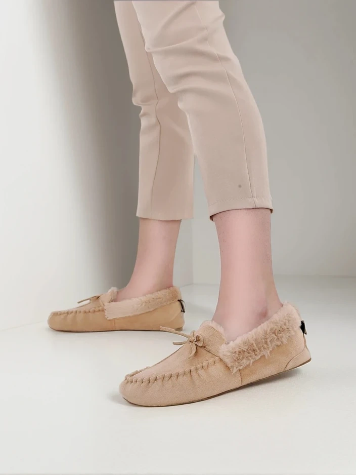 Royalfashion Damenmokassins mit Fell Ahtikes