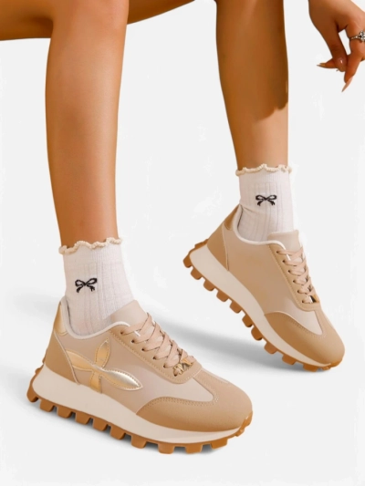 Royalfashion Damen Sport Sneakers auf einer dickeren Sohle Aloqa