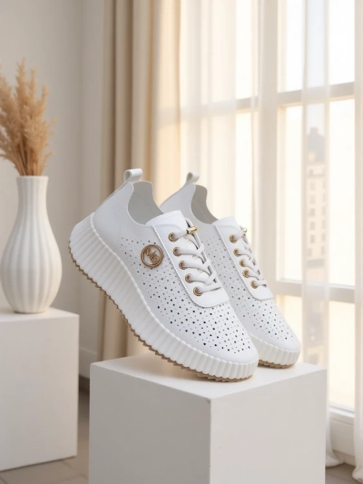Royalfashion Damen Perforierte Sport Sneakers Jovenes