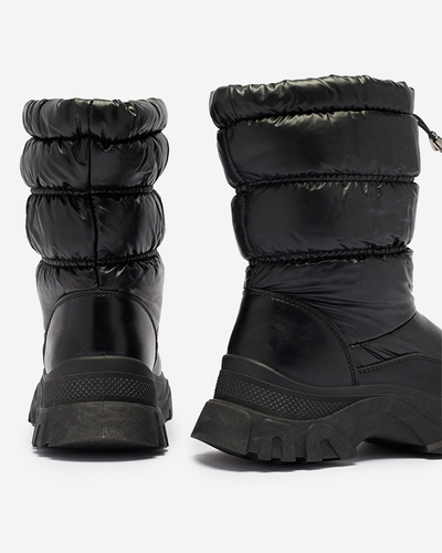 Чорні жіночі стьобані зимові черевики Dessi