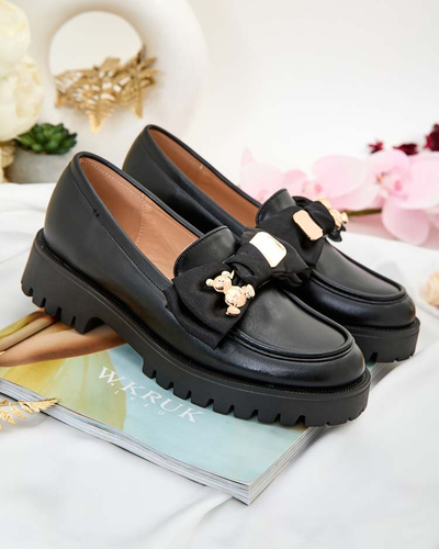 Royalfashion Damen Mokassins mit Schleife Mantarme