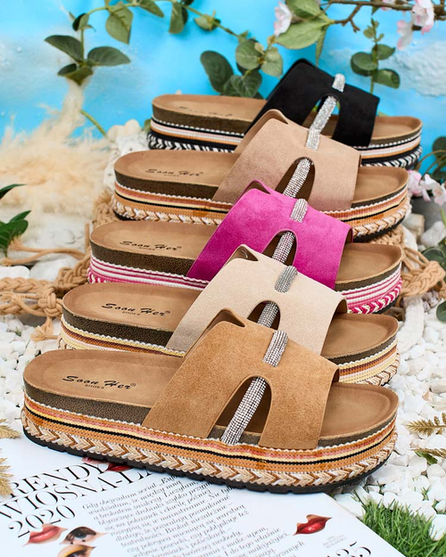 Жіночі шльопанці Royalfashion Orolta zirconia