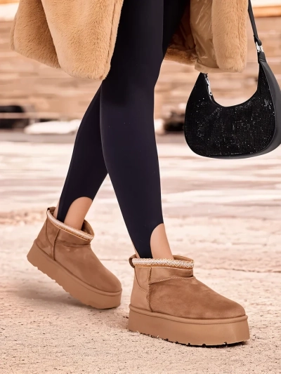 Royalfashion Damen Kurzstiefel a'la Schneestiefel Xoalla