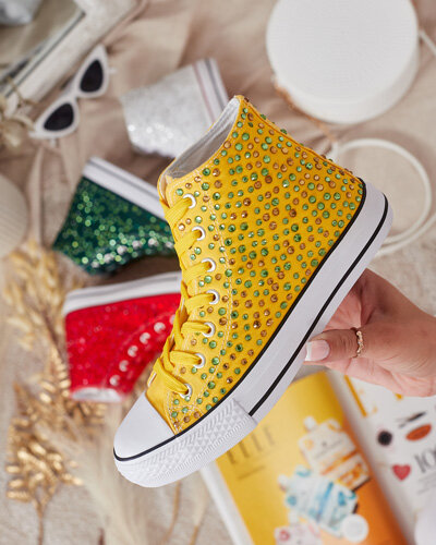 Royalfashion Damen Turnschuhe mit Paillettenbesatz Shis